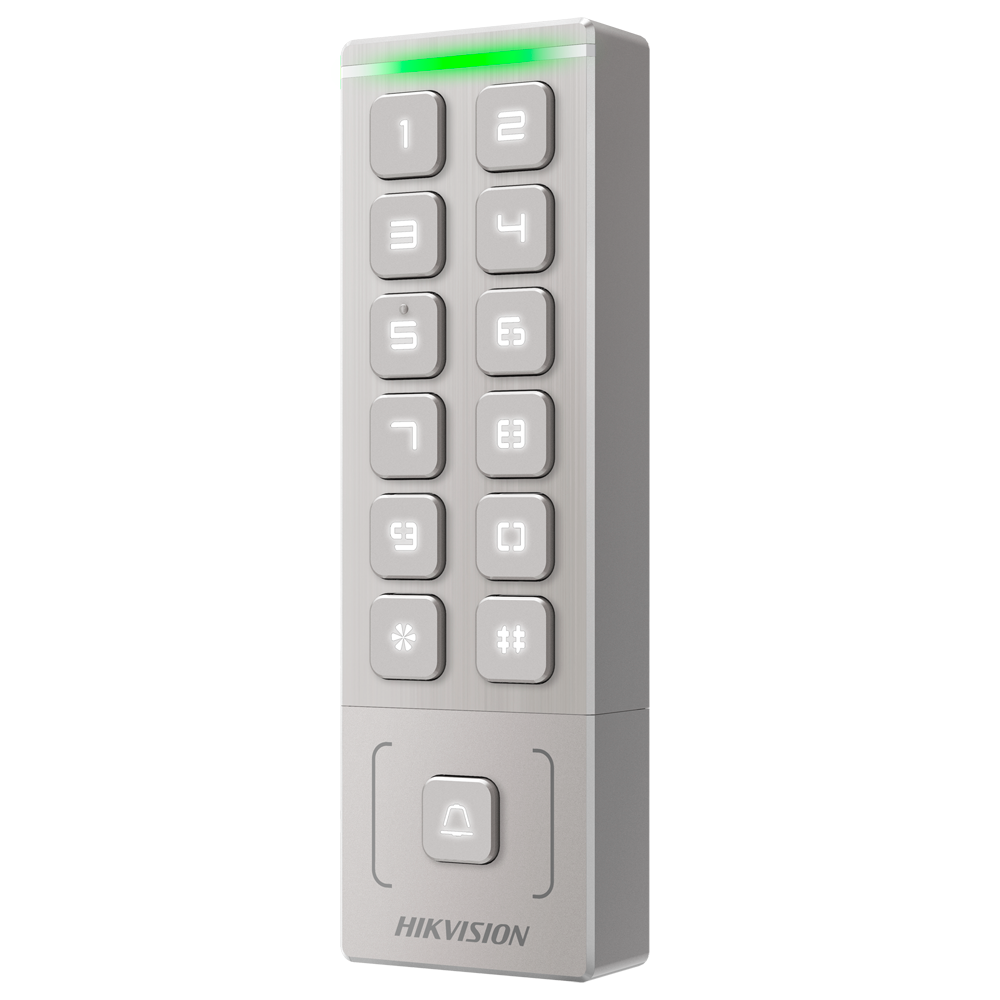 Hikvision DS-K1T809MX — терминал за контрол на достъп с M1 карта и PIN Hikvision DS-K1T809MX — терминал за контрол на достъп с M1 карта и PIN