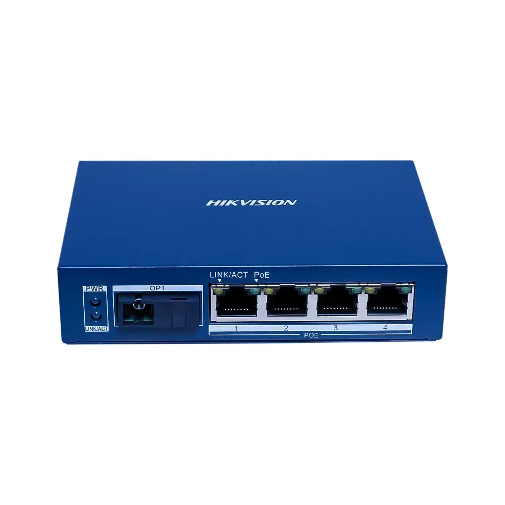 Hikvision DS-3D504TP-A 4-port Gigabit PoE Bridge за Отдалечени Обекти Hikvision DS-3D504TP-A 4-port Gigabit PoE Bridge за Отдалечени Обекти