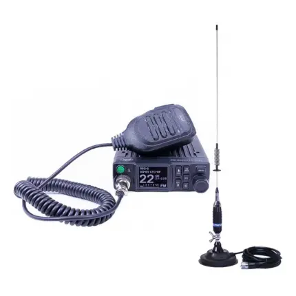 PNI PNI-PACK112 CB Radio HP 8900 12-24V Antenna S75 4W 10km Color LCD
