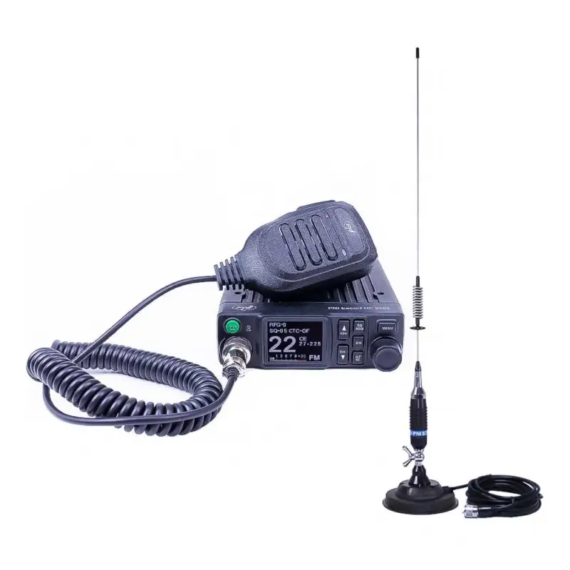 PNI PNI-PACK112 CB Radio HP 8900 12-24V Antenna S75 4W 10km Color LCD