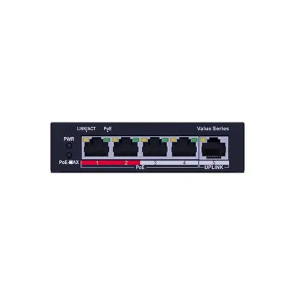 HiLook NS-0105P-35 4 Port PoE Switch 35W 100Mbps Uplink