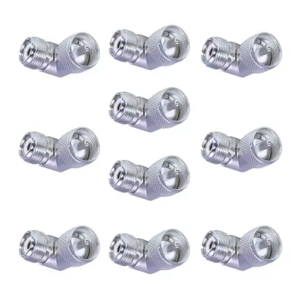 PNI PNI-PLT-PLM-10 UHF Male to UHF Female 90-degree RF Adapter 10pcs