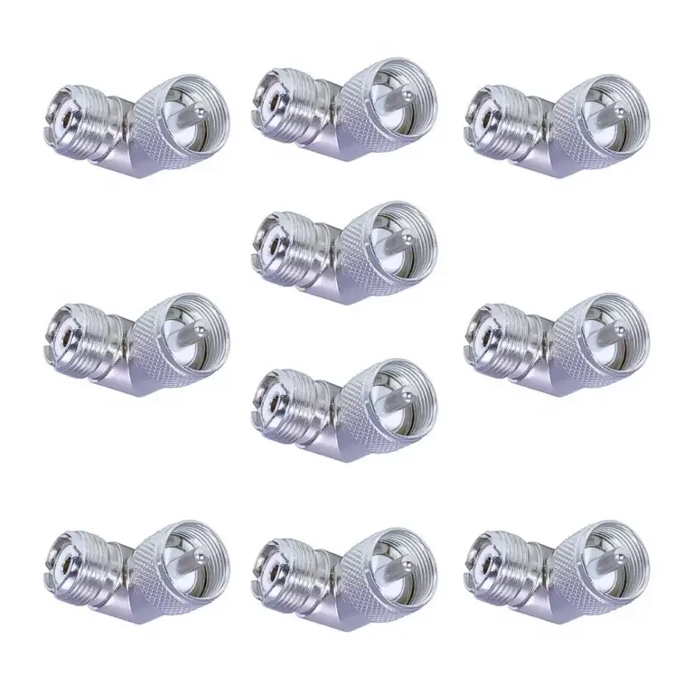 PNI PNI-PLT-PLM-10 UHF Male to UHF Female 90-degree RF Adapter 10pcs