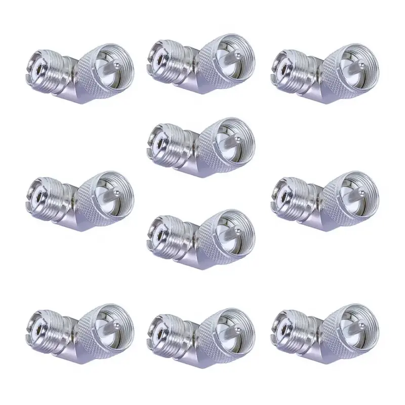 PNI PNI-PLT-PLM-10 UHF Male to UHF Female 90-degree RF Adapter 10pcs