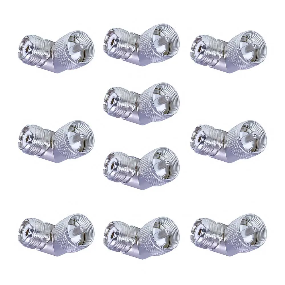 PNI PNI-PLT-PLM-10 UHF Male to UHF Female 90-degree RF Adapter 10pcs PNI PNI-PLT-PLM-10 UHF Male to UHF Female 90-degree RF Adapter 10pcs