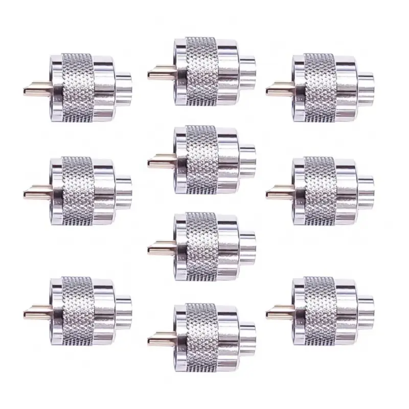 PNI PNI-PL-6-GP-10 Short PL259 Connectors for RG58 10pcs 6mm Gold Pin