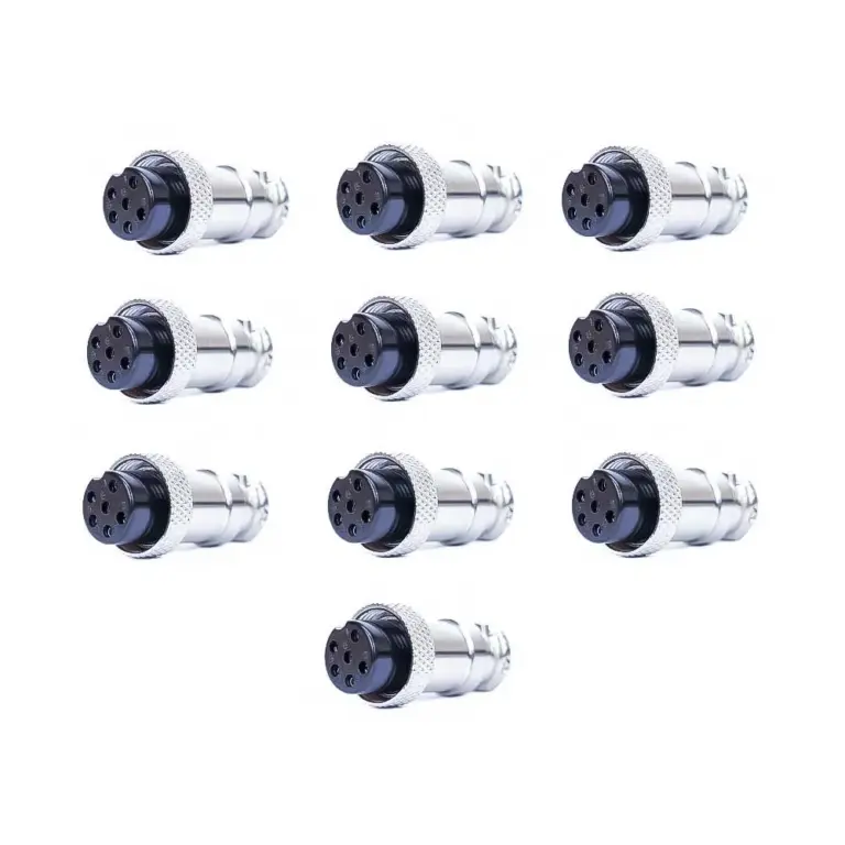 PNI-6PIN-10 Replacement Microphone Plug 6-pin Female Metal 10pcs pack