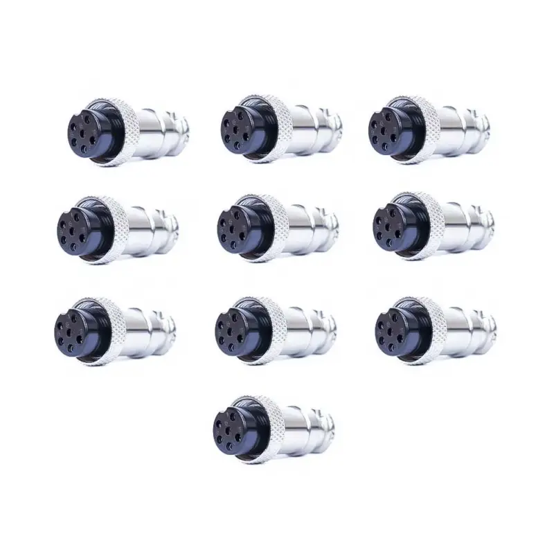 PNI-6PIN-10 Replacement Microphone Plug 6-pin Female Metal 10pcs pack