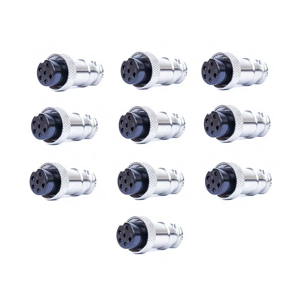 PNI-6PIN-10 Replacement Microphone Plug 6-pin Female Metal 10pcs pack PNI-6PIN-10 Replacement Microphone Plug 6-pin Female Metal 10pcs pack