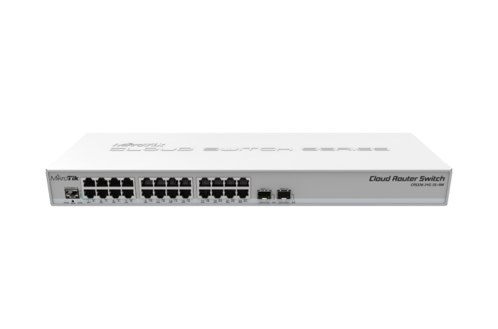 Превключвател за управление 24 x Gigabit, 2 x SFP+, 1U - Mikrotik CRS326-24G-2S+RM