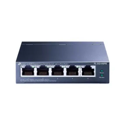 TP-Link TL-SG105PE 5-Port Gigabit Easy Smart Switch с 4 PoE+ 65W