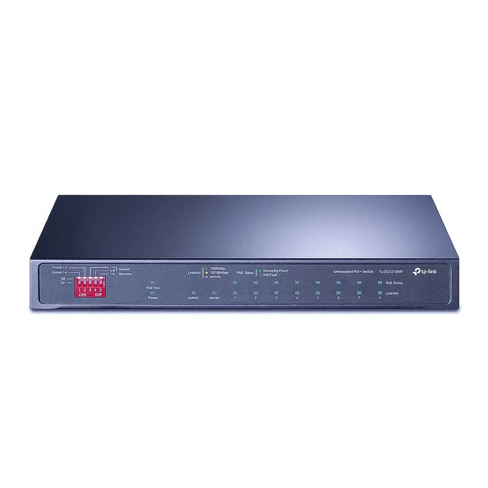 TP-Link TL-SG1210MP 10-Port Gigabit Desktop Switch с 8 PoE+ 123W TP-Link TL-SG1210MP 10-Port Gigabit Desktop Switch с 8 PoE+ 123W