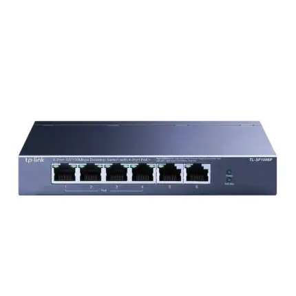 TP-Link TL-SF1006P 6-Port 10/100 Mbps Desktop Switch с 4 PoE+ 67W