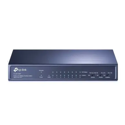 TP-Link TL-SF1009P 9-Port 10/100 Mbps Desktop Switch с 8 PoE+ 65 W
