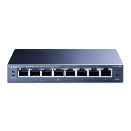 TP-Link TL-SG108PE 8-Port Gigabit Easy Smart Switch с 4 PoE+ 64W
