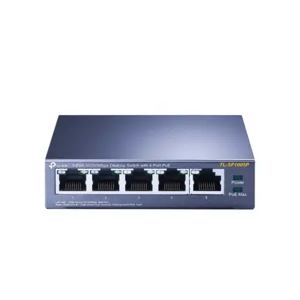 TP-Link TL-SF1005P 5-Port 10/100 Mbps Desktop PoE+ Switch с 67W Бюджет