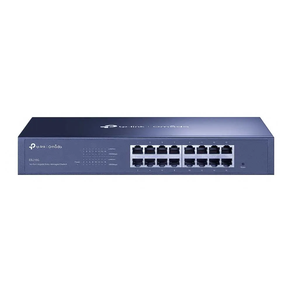 TP-Link ES216G Omada 16-Port Gigabit Easy Managed Switch Метален TP-Link ES216G Omada 16-Port Gigabit Easy Managed Switch Метален