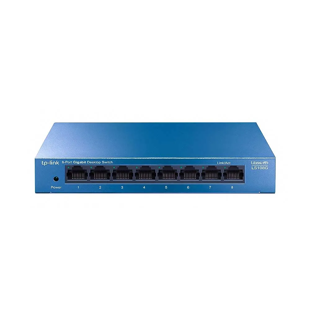 TP-Link LS108G 8-Port Gigabit Desktop Switch в Стоманен Корпус TP-Link LS108G 8-Port Gigabit Desktop Switch в Стоманен Корпус