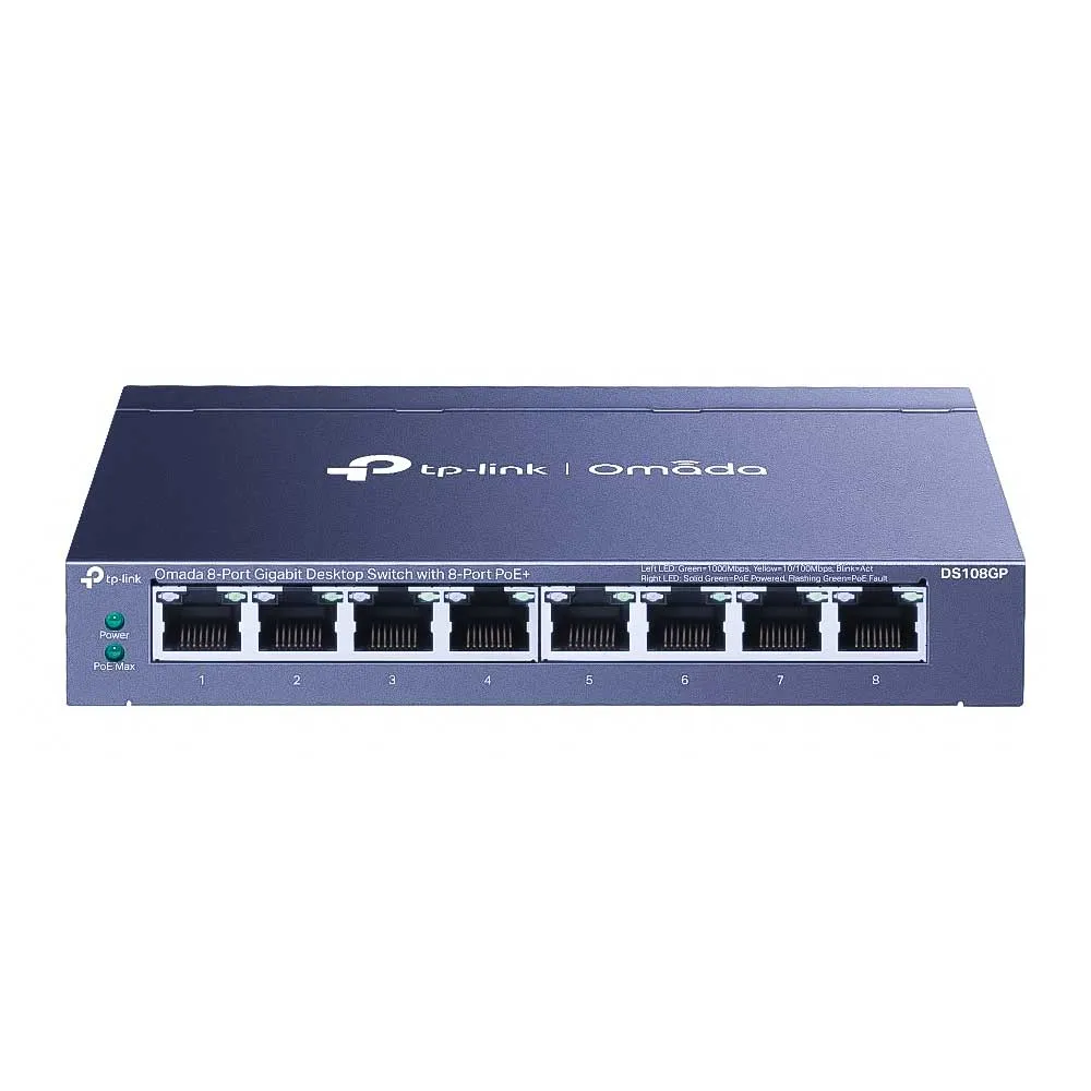 TP-Link DS108GP 8-Port Gigabit Desktop Switch с 8 PoE+ 65W TP-Link DS108GP 8-Port Gigabit Desktop Switch с 8 PoE+ 65W