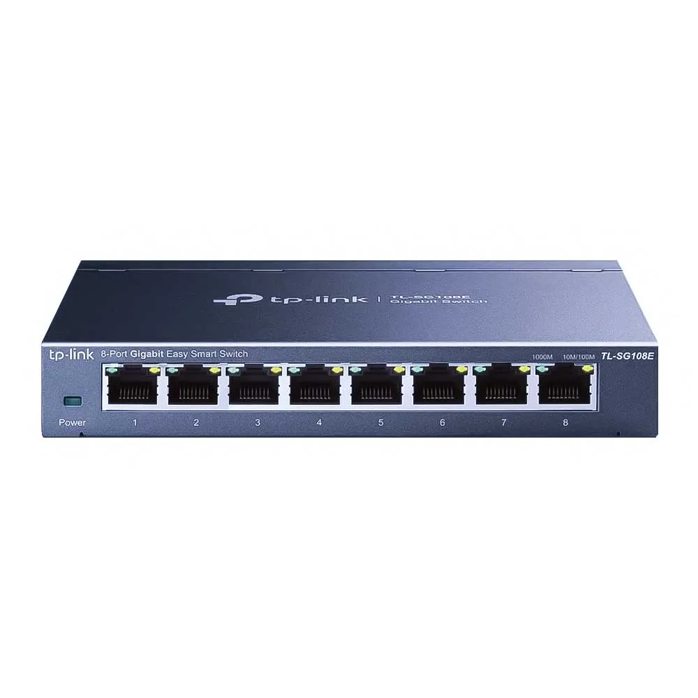 TP-Link TL-SG108E 8-Port Gigabit Easy Smart Managed Switch Метален TP-Link TL-SG108E 8-Port Gigabit Easy Smart Managed Switch Метален