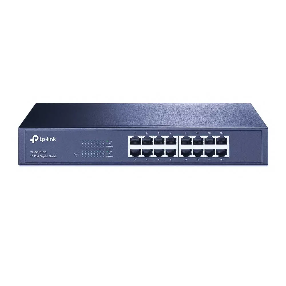 TP-Link TL-SG1016D 16-Port Gigabit Desktop/Rackmount Switch TP-Link TL-SG1016D 16-Port Gigabit Desktop/Rackmount Switch