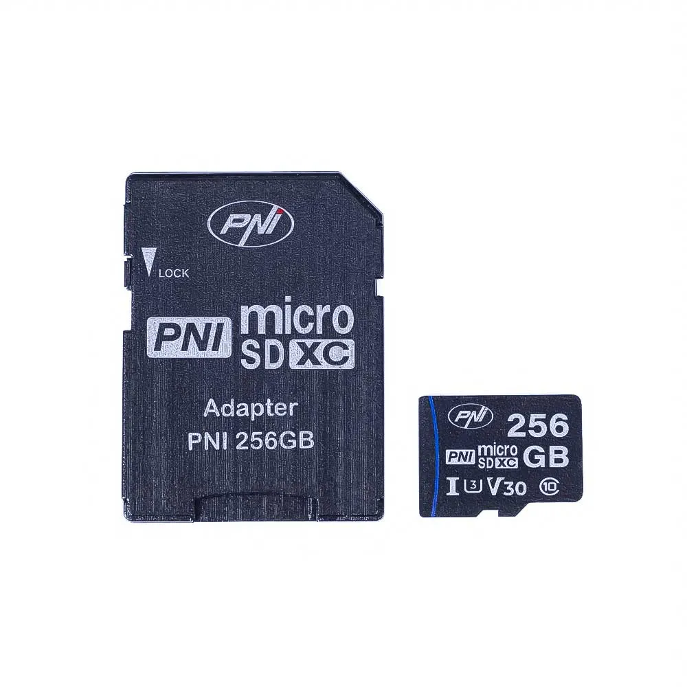 PNI-MSD256GB MicroSDXC Карта 256GB Class 10 V30 с SD Адаптер PNI-MSD256GB MicroSDXC Карта 256GB Class 10 V30 с SD Адаптер