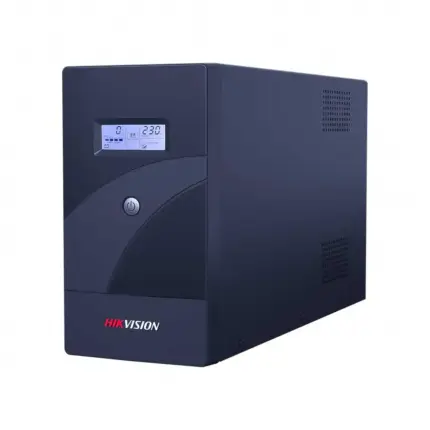Hikvision DS-UPS2000-R: 2000VA UPS с LCD Дисплей и AVR Стабилизация