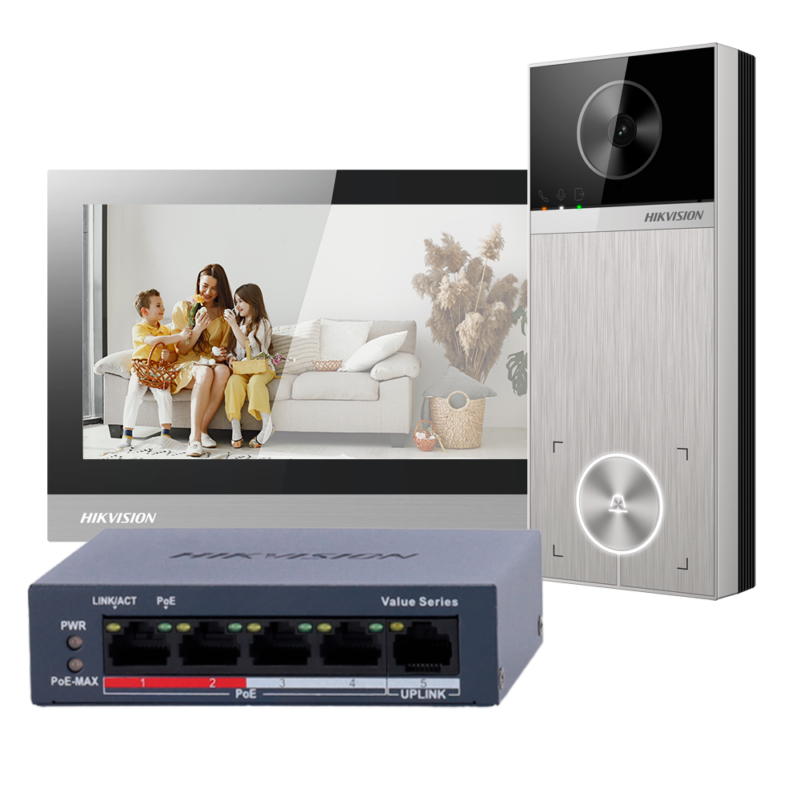 Hikvision DS-KIS613-S — IP видеодомофонен комплект, 4MP