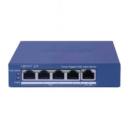 Hikvision DS-3E1505P-EI 5-портов PoE+ Суич за Видеонаблюдение