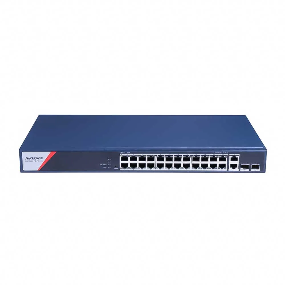 Hikvision DS-3E1528HP-SI-24P2T2F 28-портов Gigabit L2 Smart PoE+ Суич 370W Hikvision DS-3E1528HP-SI-24P2T2F 28-портов Gigabit L2 Smart PoE+ Суич 370W