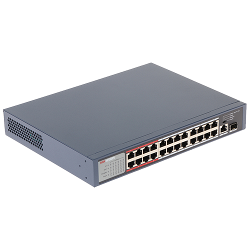 Hikvision DS-3E0326P-E-M 24-Портов PoE Суич Gbit Combo Extend 300м 225W