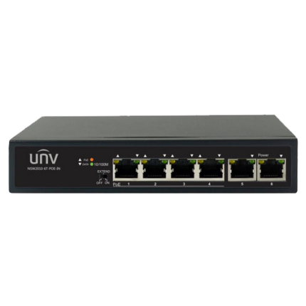 Uniview NSW2010-6T-POE-IN 6-Портов PoE+ Суич 4xPoE+ 65W Extend 250m