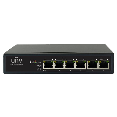 Uniview NSW2010-6T-POE-IN 6-Портов PoE+ Суич 4xPoE+ 65W Extend 250m Uniview NSW2010-6T-POE-IN 6-Портов PoE+ Суич 4xPoE+ 65W Extend 250m