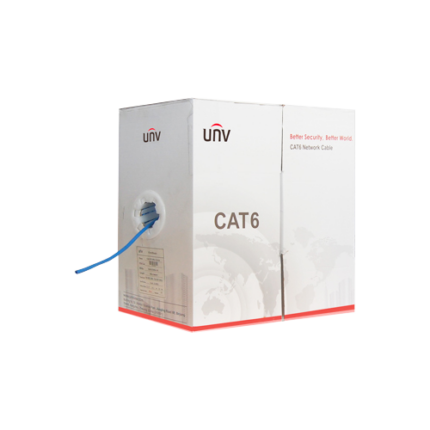 UTP кабел Uniview CAB-LC3100B-IN Cat6 0.57mm 100% мед 305m — кутия от 305 м