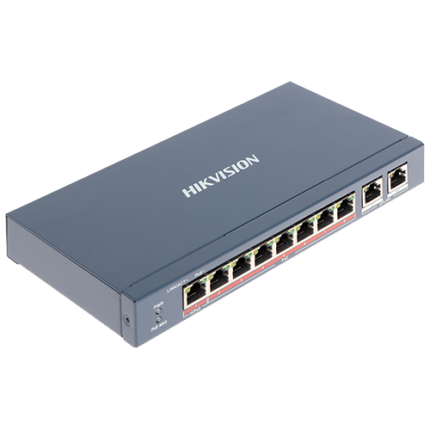 Hikvision DS-3E0310HP-E 8-Портов Hi-PoE Суич 2xGbit Uplink Extend 300м