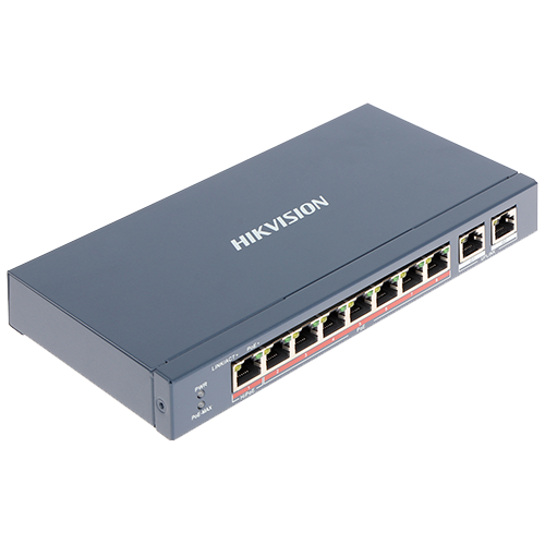 Hikvision DS-3E0310HP-E 8-Портов Hi-PoE Суич 2xGbit Uplink Extend 300м