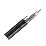 Коаксиален кабел TSY Cable TSY-RG6-TRIS-MESS 305m черен самоносещ — барабан от 305 м