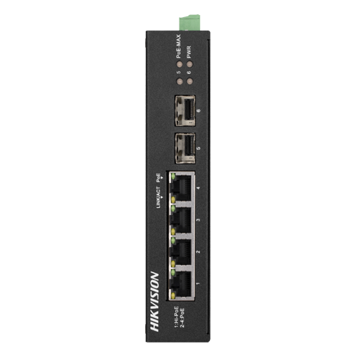 Hikvision DS-3T0506HP-E/HS — PoE мрежов суич Hikvision DS-3T0506HP-E/HS — PoE мрежов суич