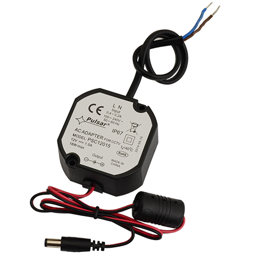 Pulsar PSC12015 Захранване 12V 1.5A IP67 Адаптер Влагоустойчив CCTV