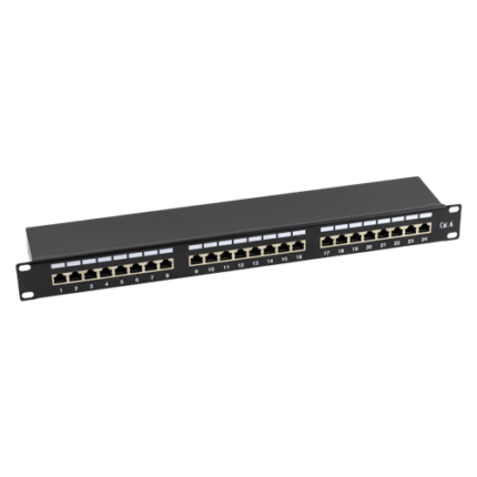 Patch Panel 1U, FTP cat6, 24 RJ45 порта - ASYTECH Networking ASY-PP-FTP6-24