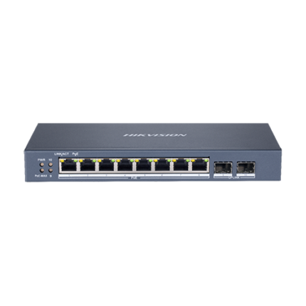 Hikvision DS-3E1510P-SI 8-Портов Gigabit Смарт PoE Суич 2xSFP 300м 110W