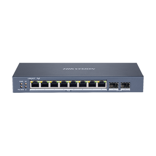 Hikvision DS-3E1510P-SI 8-Портов Gigabit Смарт PoE Суич 2xSFP 300м 110W Hikvision DS-3E1510P-SI 8-Портов Gigabit Смарт PoE Суич 2xSFP 300м 110W